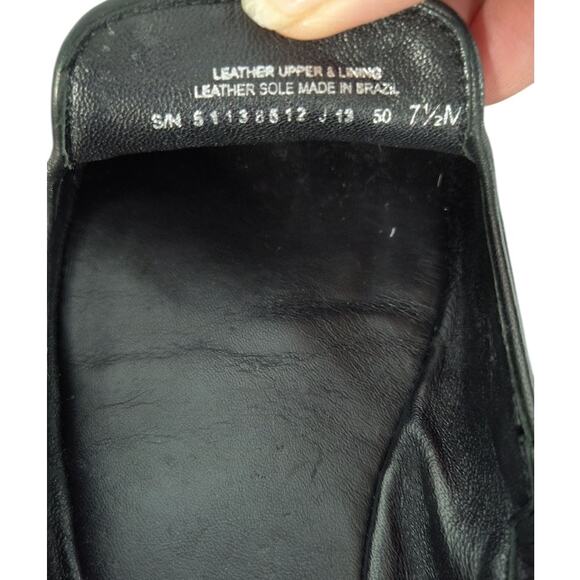 Tory Burch Charlee Loafer Ballet Flats Wmn's Sz 7.5 Black Leather Elastic Sides - Picture 4 of 14